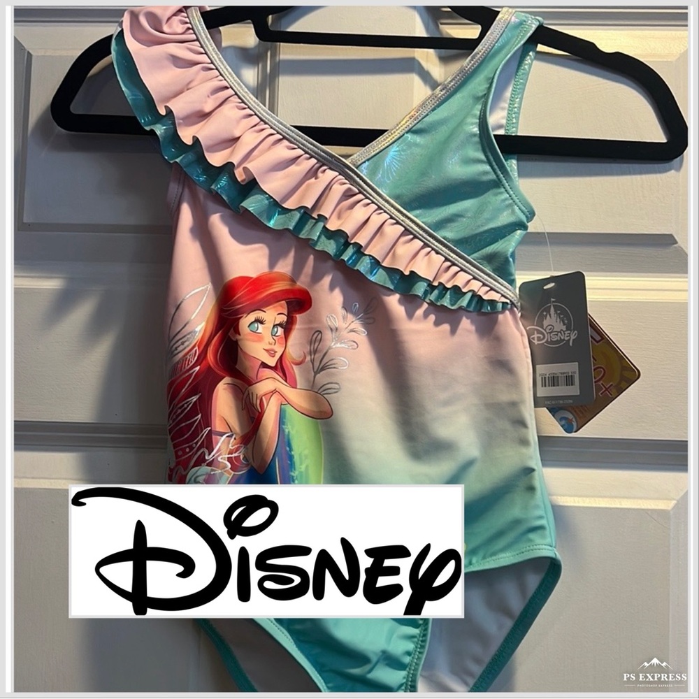 NWT Ariel Swimsuit Disney size 7/8
